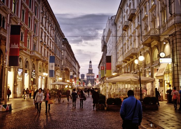 Street in Milan, Italy 

More:

 View public domain image source here
